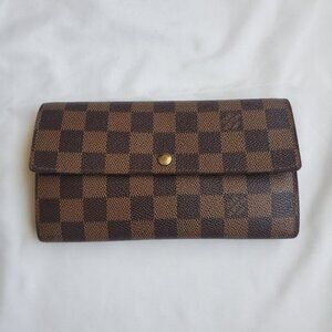 Louis Vuitton Damier Ebene Coated Monogram Canvas Wallet Cardholders